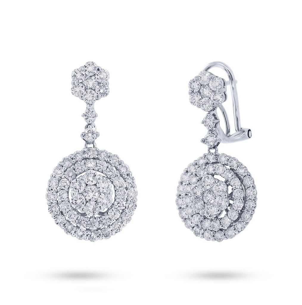 3.11 Ctw 18k White Gold Diamond Earring