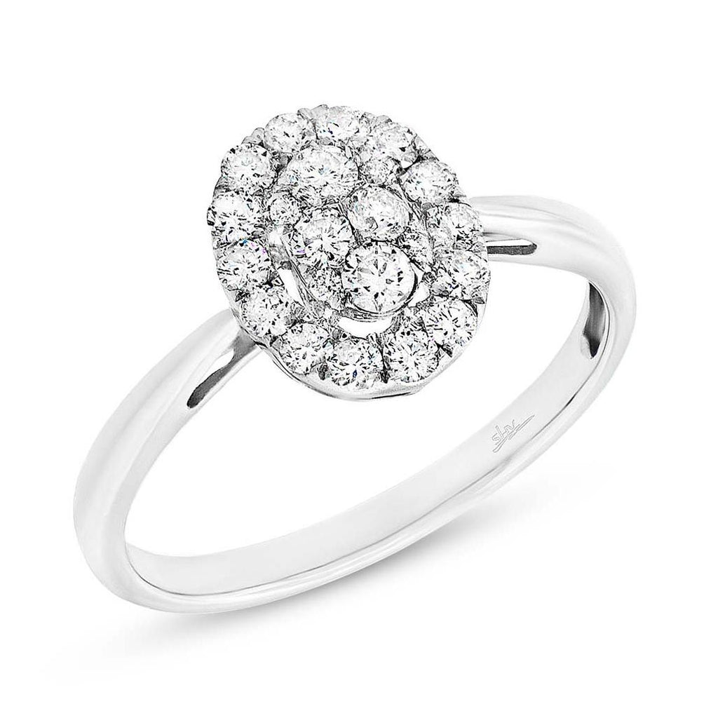 0.44 Ctw 18k White Gold Diamond Womens Ring