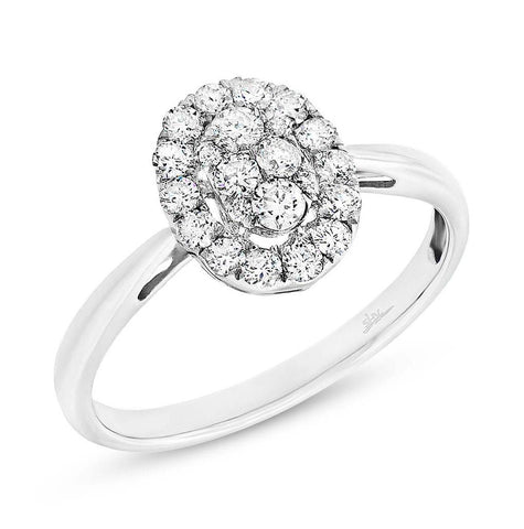 0.44 Ctw 18k White Gold Diamond Womens Ring