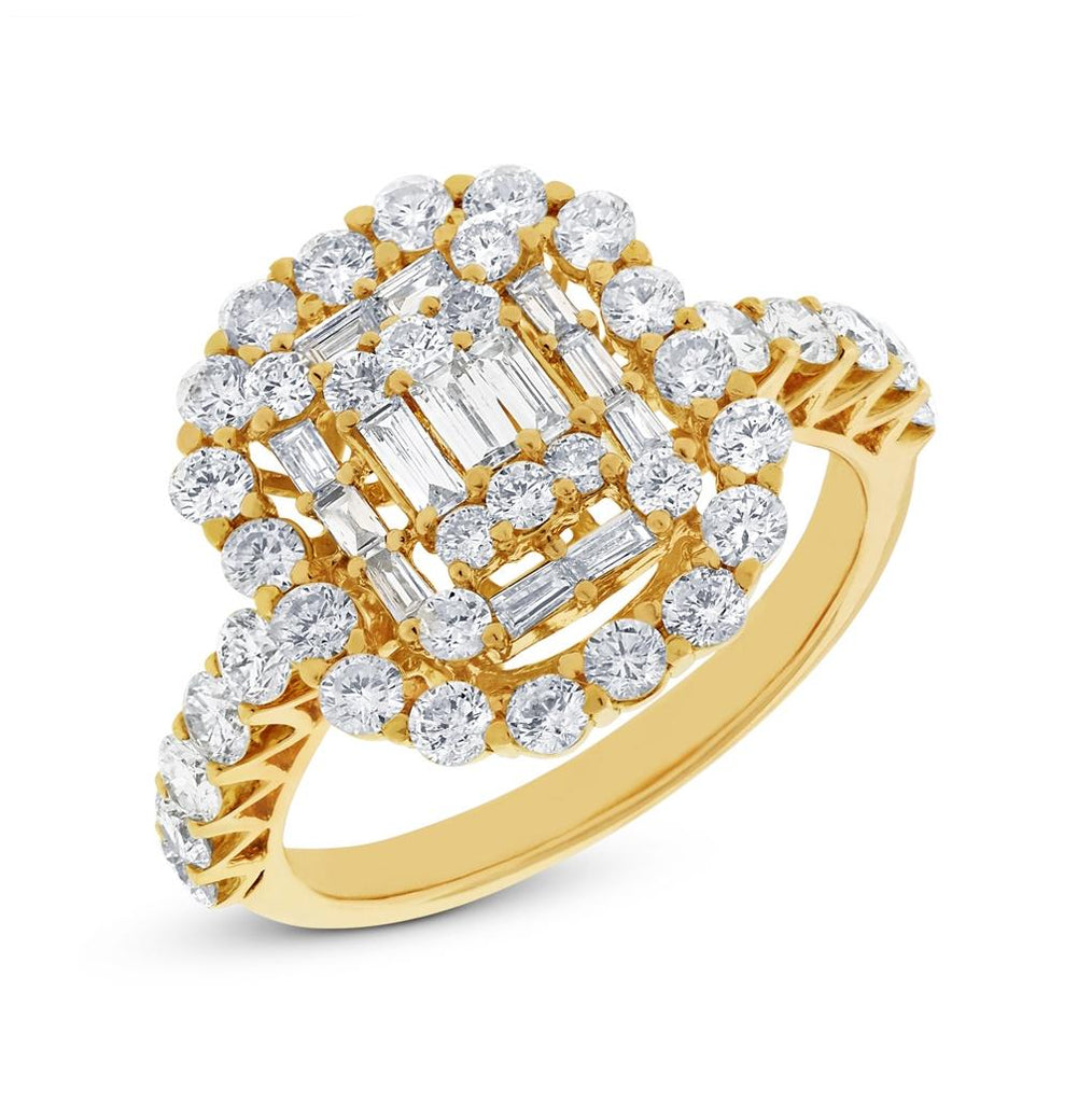 1.77 Ctw 18k Yellow Gold Diamond Womens Ring