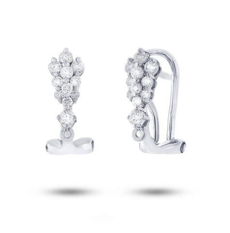 0.34 Ctw 18k White Gold Diamond Earring