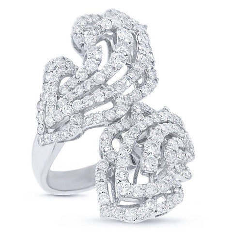 3.68 Ctw 18k White Gold Diamond Womens Ring