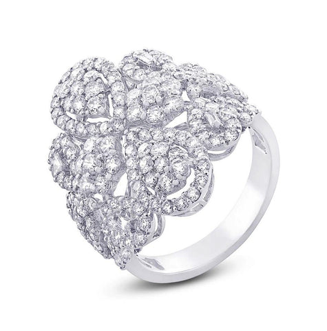 2.67 Ctw 18k White Gold Diamond Womens Ring