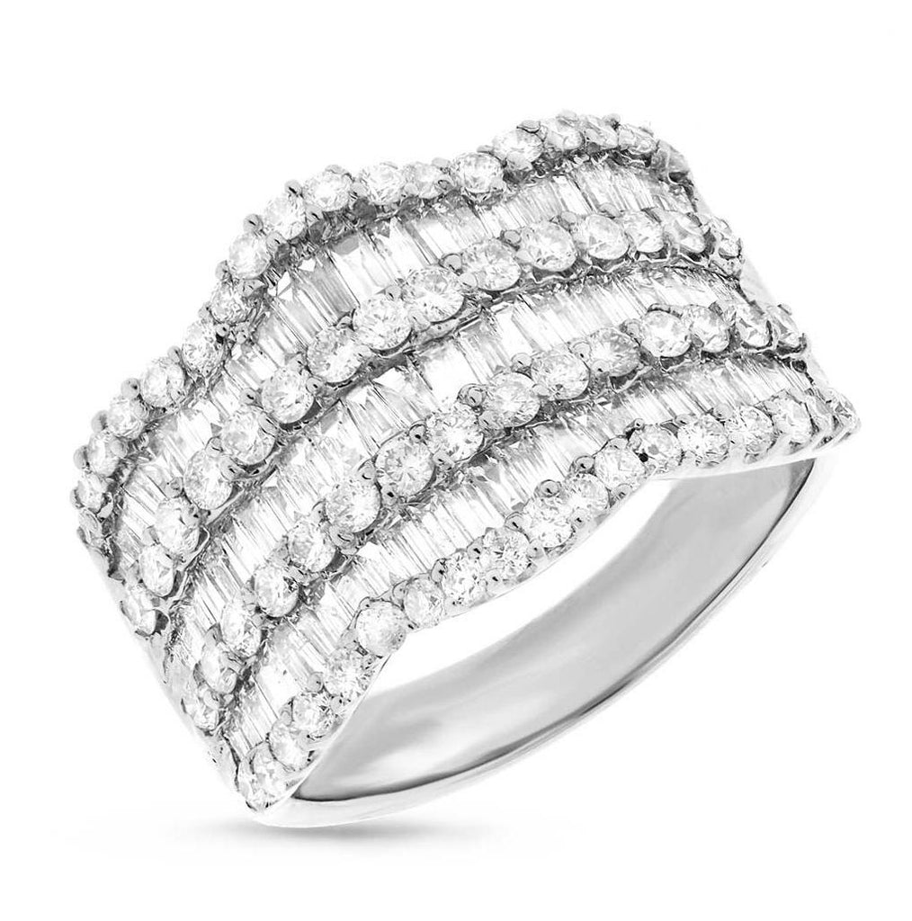 2.26 Ctw 18k White Gold Diamond Womens Ring