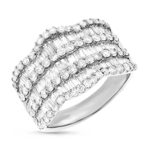 2.26 Ctw 18k White Gold Diamond Womens Ring