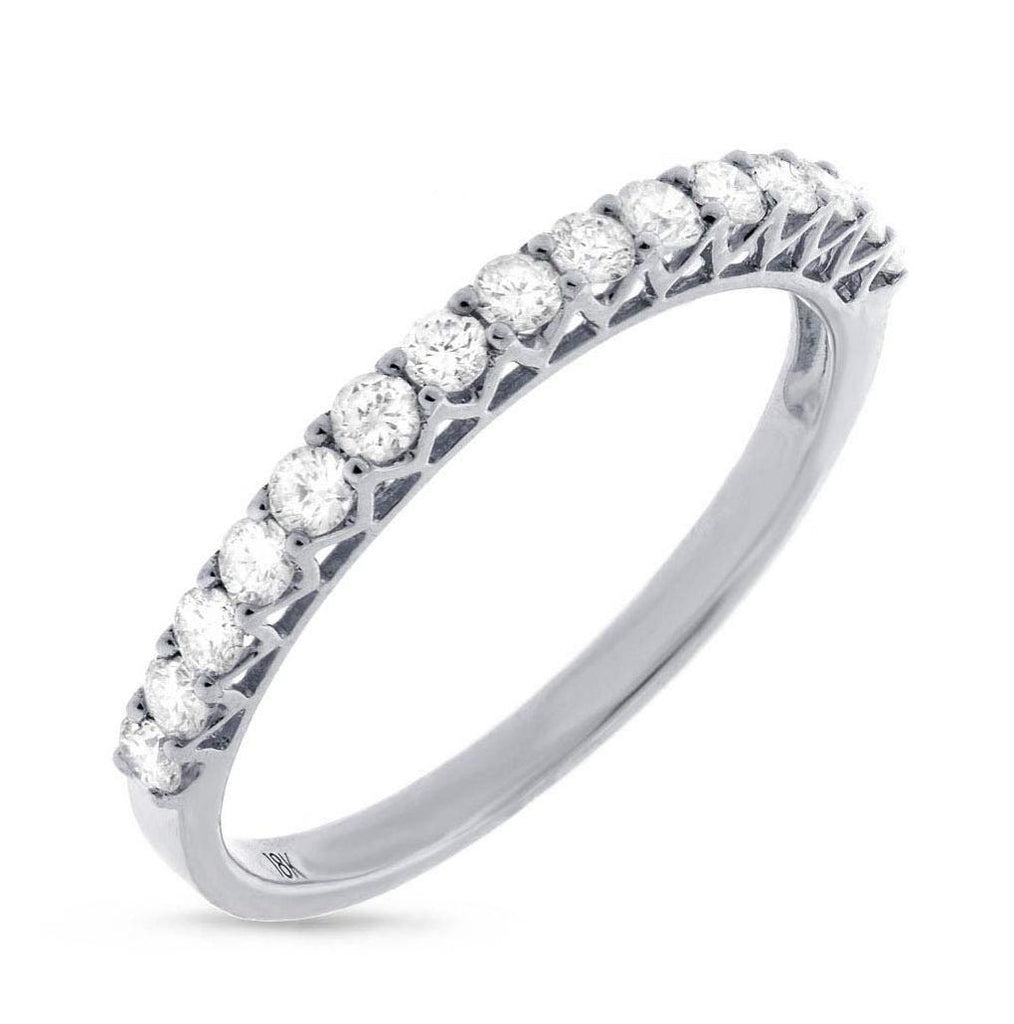 0.44 Ctw 18k White Gold Diamond Womens Band