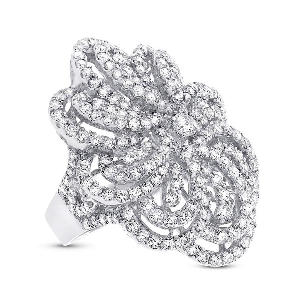 5.52 Ctw 18k White Gold Diamond Womens Ring