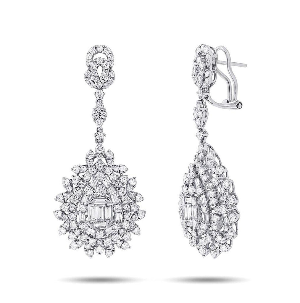 5.23 Ctw 18k White Gold Diamond Earring