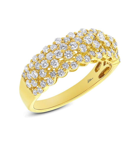 1.37 Ctw 18k Yellow Gold Diamond Womens Ring