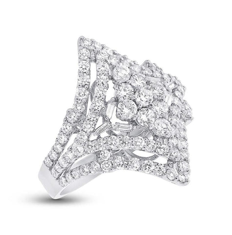 2.11 Ctw 18k White Gold Diamond Womens Ring