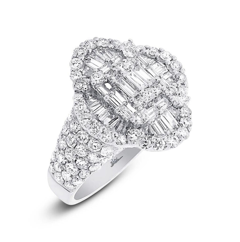 2.68 Ctw 18k White Gold Diamond Womens Ring