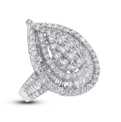 2.49 Ctw 18k White Gold Diamond Womens Ring