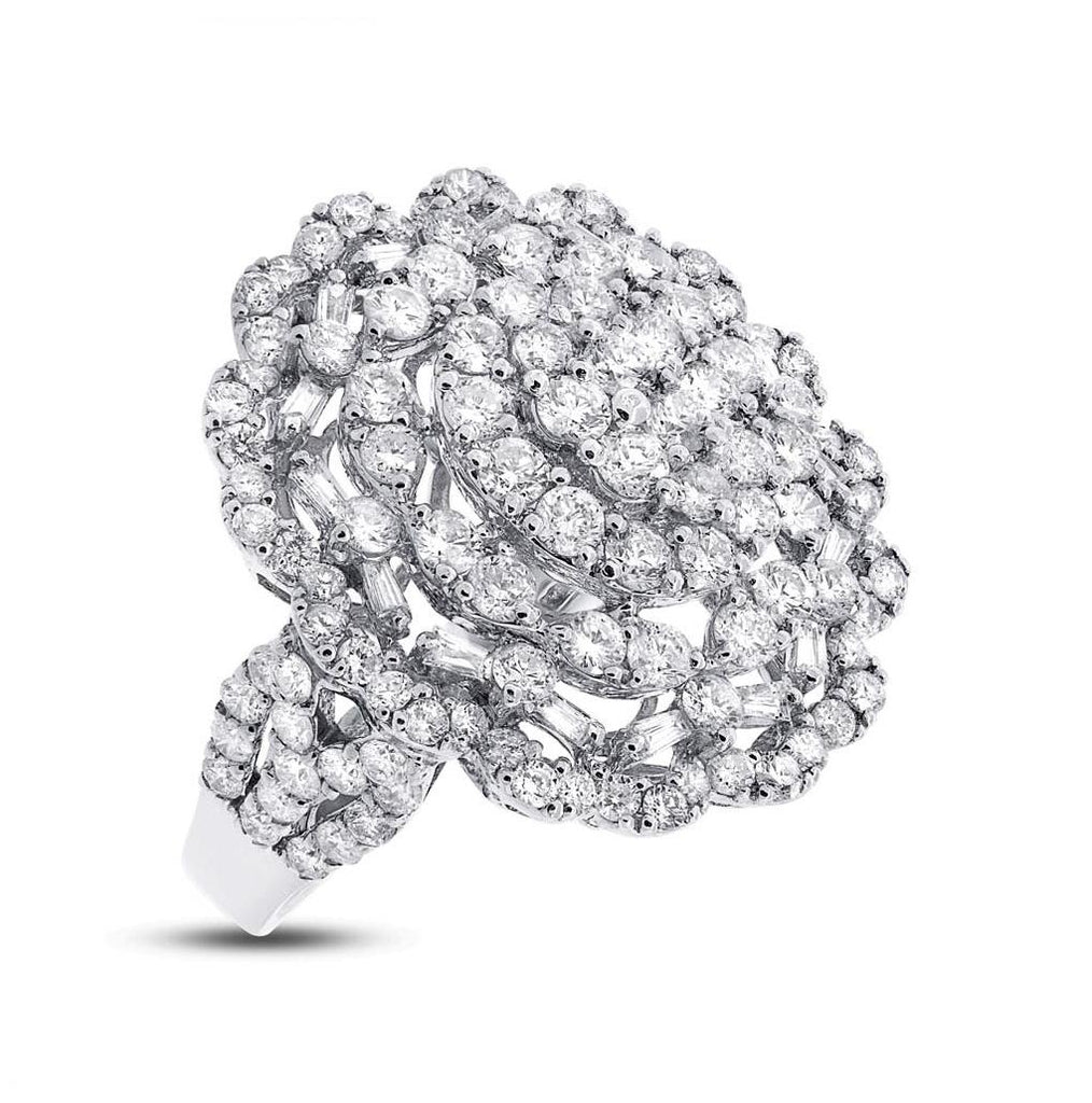 3.11 Ctw 18k White Gold Diamond Womens Ring