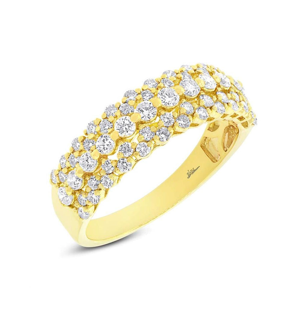 0.98 Ctw 18k Yellow Gold Diamond Womens Ring