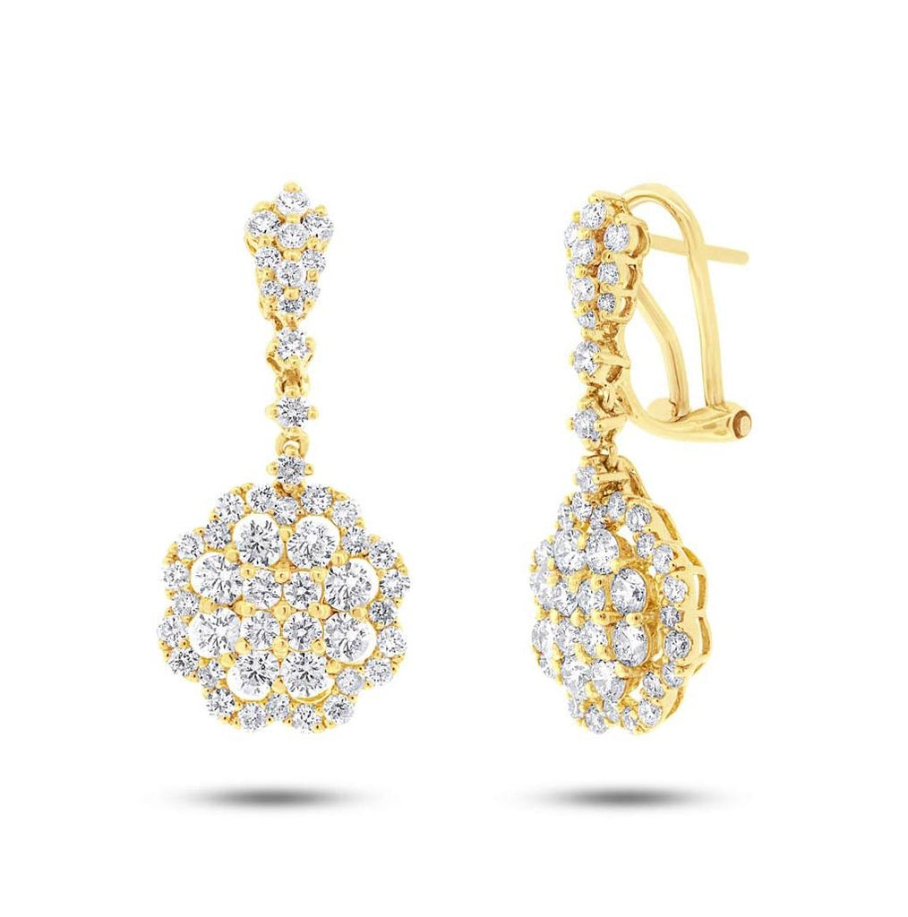 2.52 Ctw 18k Yellow Gold Diamond Earring