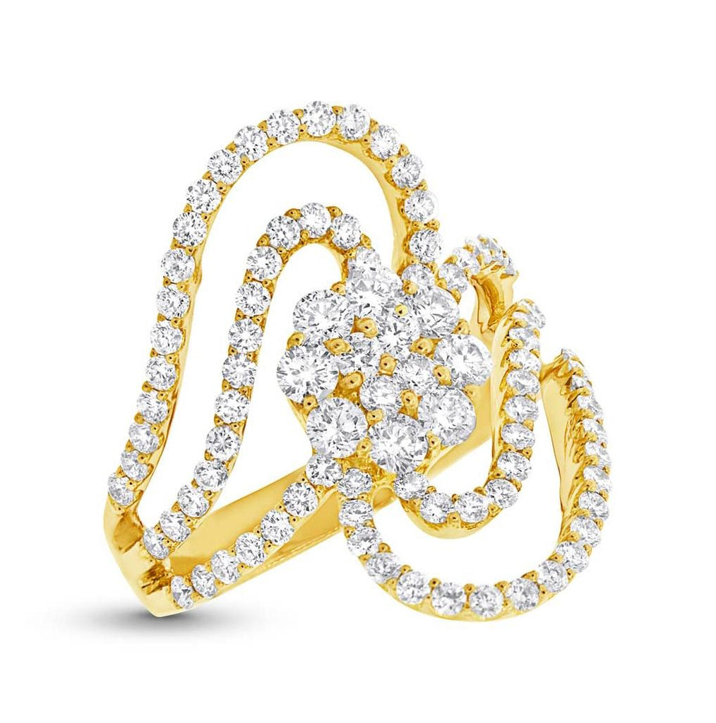 1.83 Ctw 18k Yellow Gold Diamond Womens Ring