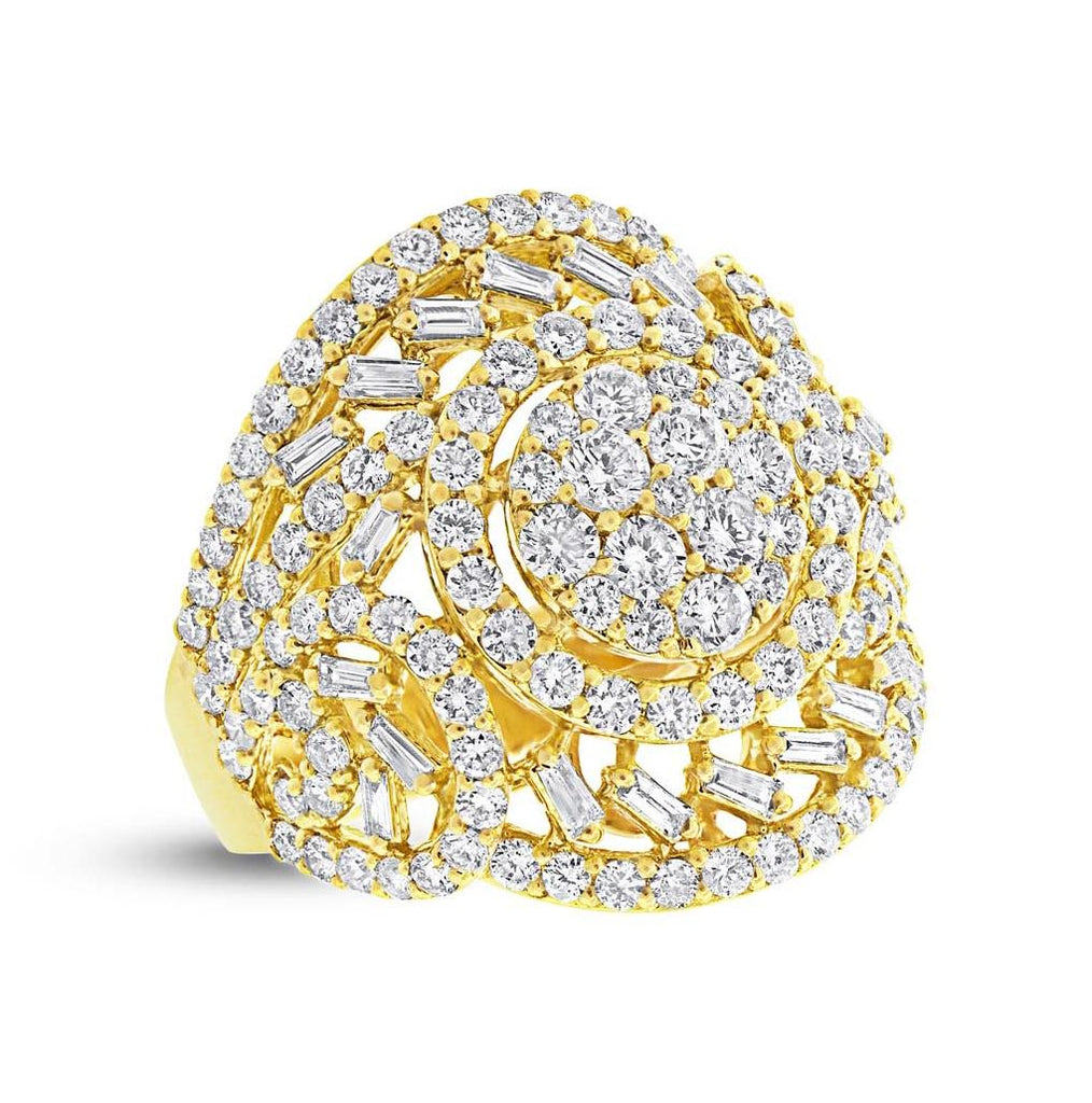 2.79 Ctw 18k Yellow Gold Diamond Womens Ring