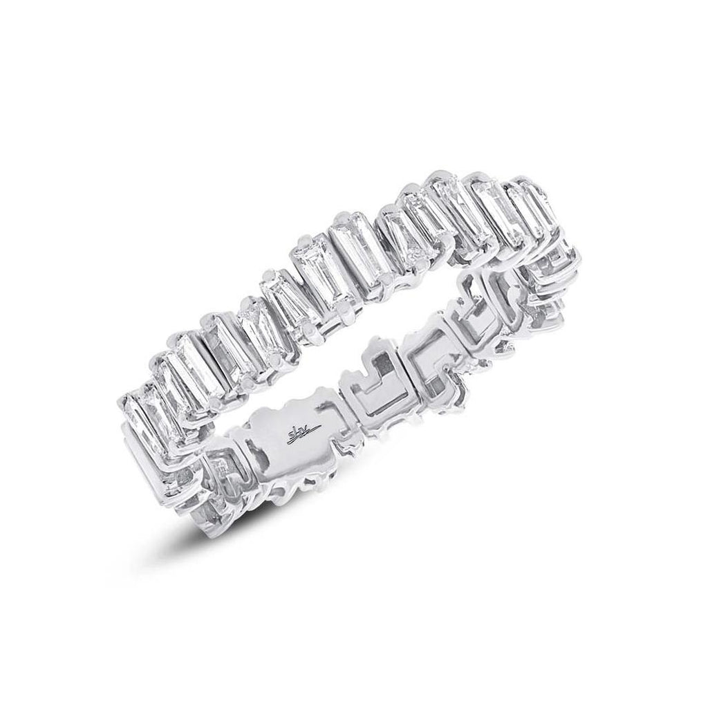 0.67 Ctw 14k White Gold Diamond Baguette Womens Band