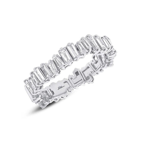 0.67 Ctw 14k White Gold Diamond Baguette Womens Band