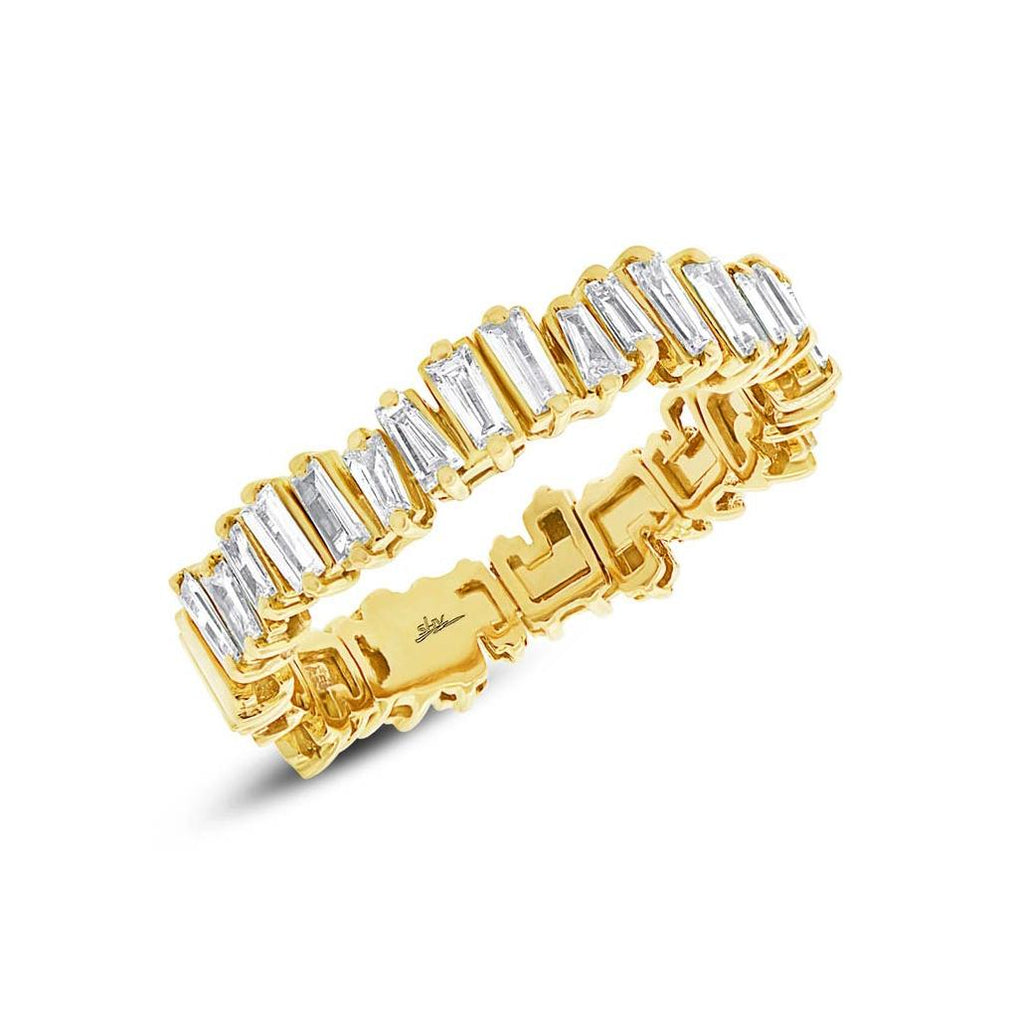 0.67 Ctw 14k Yellow Gold Diamond Baguette Womens Band Size 6