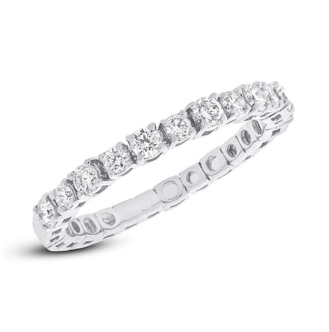 0.61 Ctw 14k White Gold Diamond Womens Band