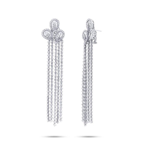 11.27 Ctw 18k White Gold Diamond Chandelier Earring