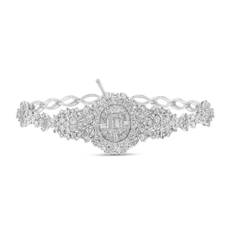 4.59 Ctw 18k White Gold Diamond Bracelet