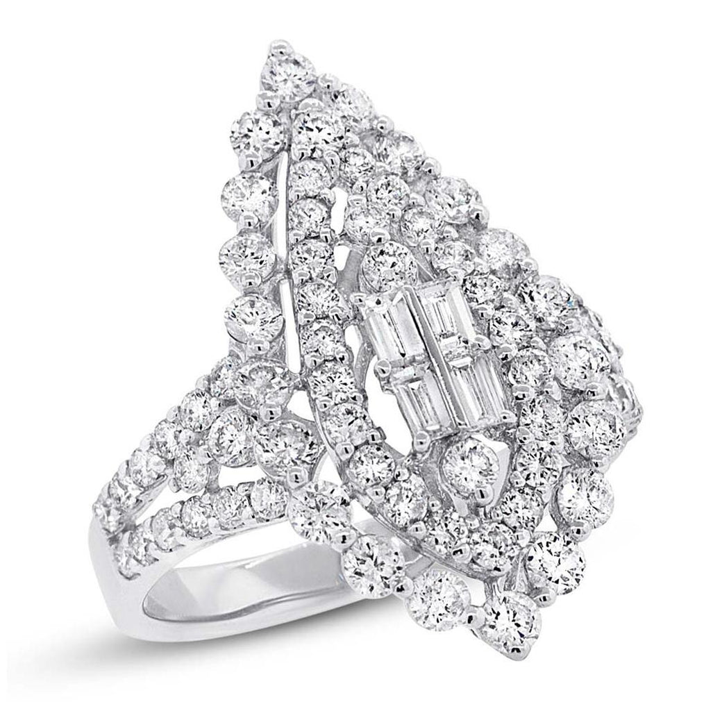 2.31 Ctw 18k White Gold Diamond Womens Ring