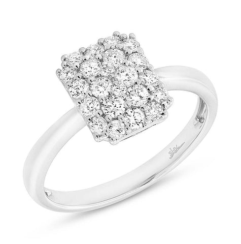 0.75 Ctw 18k White Gold Diamond Pave Womens Ring