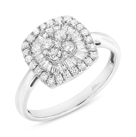 0.75 Ctw 18k White Gold Diamond Baguette Womens Ring
