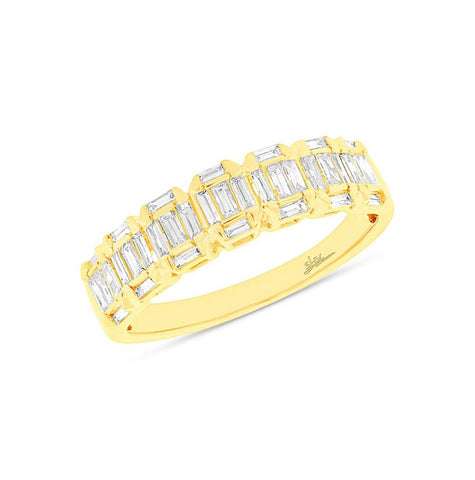 0.53 Ctw 14k Yellow Gold Diamond Baguette Womens Band