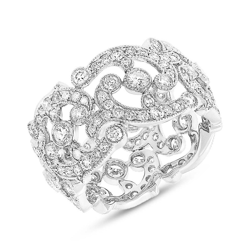 2.62 Ctw 18k White Gold Diamond Womens Ring