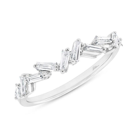 0.46 Ctw 14k White Gold Diamond Baguette Womens Band