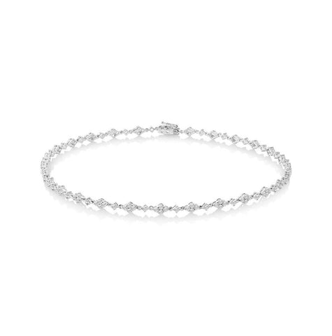 4.48 Ctw 18k White Gold Diamond Choker Necklace