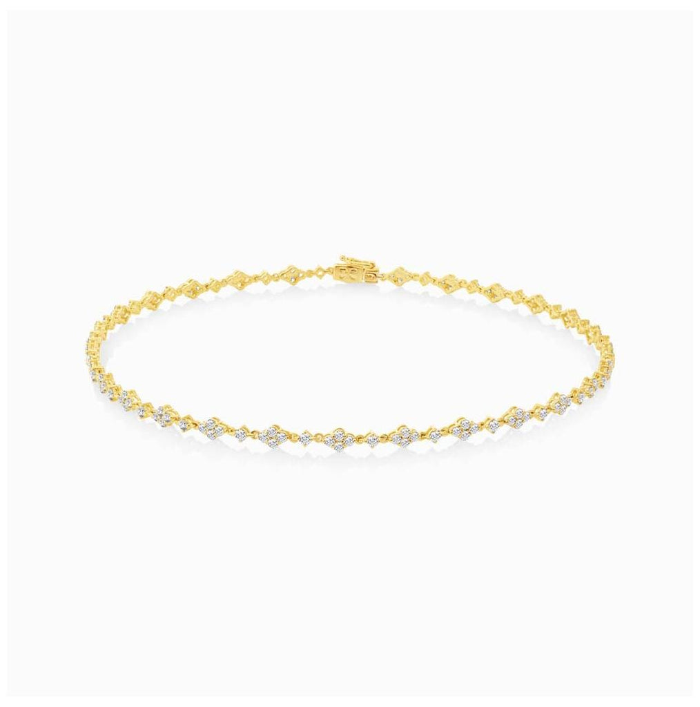 4.48 Ctw 18k Yellow Gold Diamond Choker Necklace