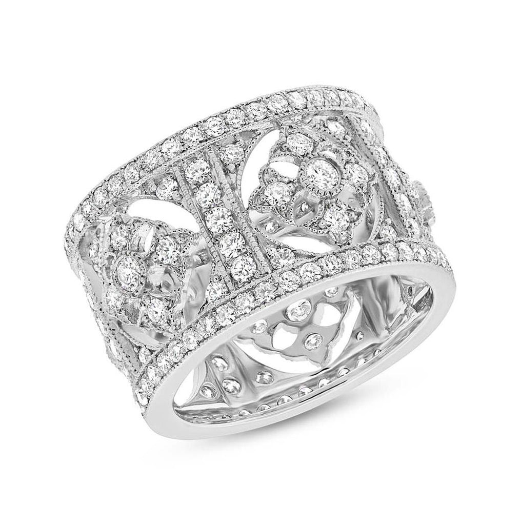 2.05 Ctw 18k White Gold Diamond Womens Ring