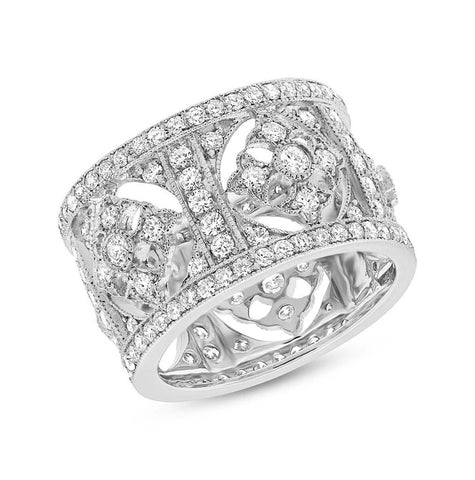 2.05 Ctw 18k White Gold Diamond Womens Ring