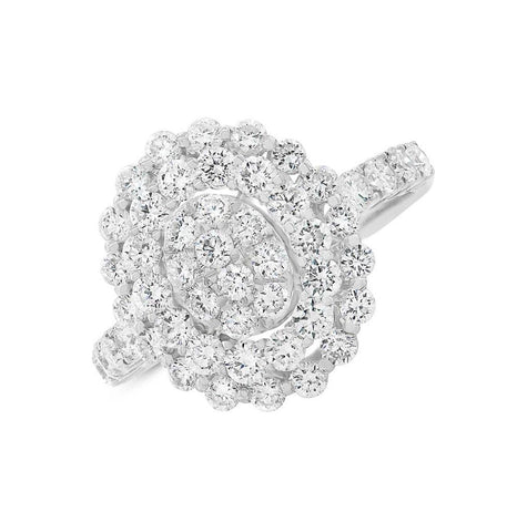 1.96 Ctw 18k White Gold Diamond Womens Ring