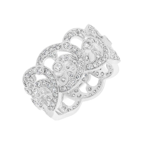 1.88 Ctw 18k White Gold Diamond Womens Ring