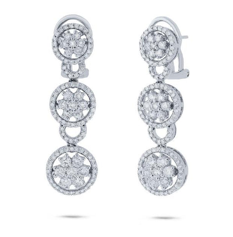 2.50 Ctw 14k White Gold Diamond Earring