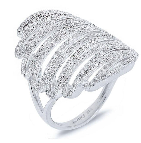 1.21 Ctw 14k White Gold Diamond Womens Ring