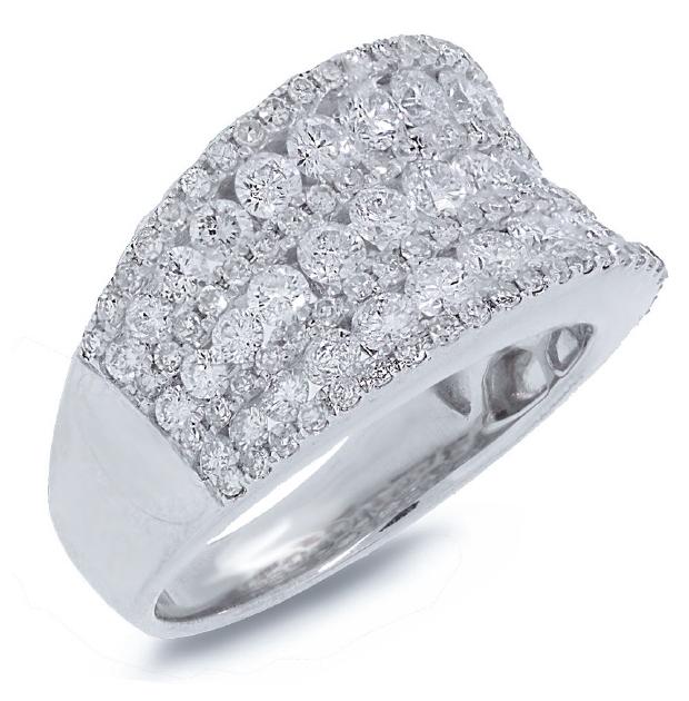 1.99 Ctw 14k White Gold Diamond Womens Ring