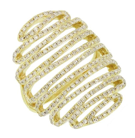 1.21 Ctw 14k Yellow Gold Diamond Womens Ring