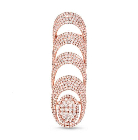 5.19 Ctw 14k Rose Gold Diamond Womens Ring