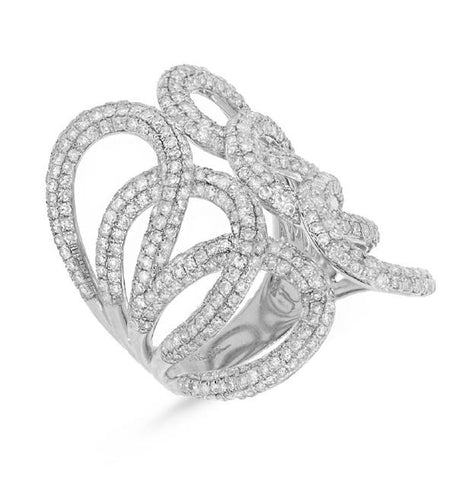 2.68 Ctw 14k White Gold Diamond Womens Ring