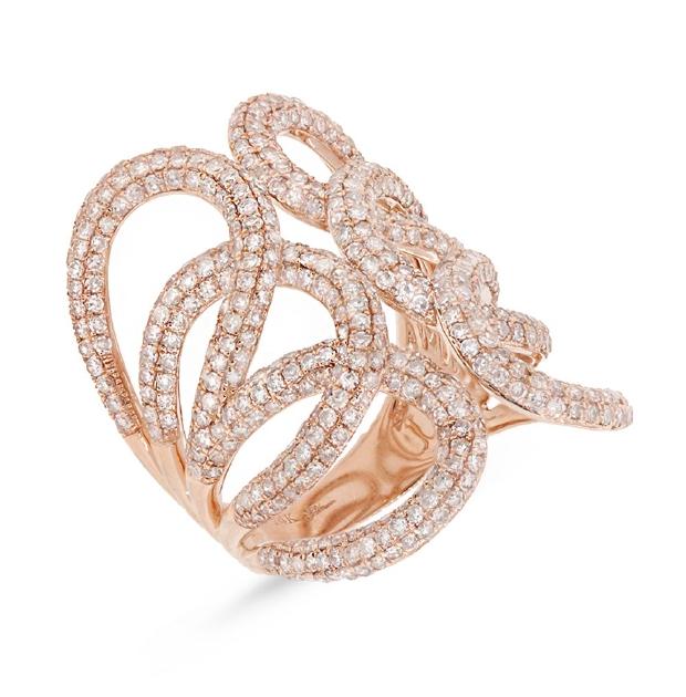 2.68 Ctw 14k Rose Gold Diamond Womens Ring