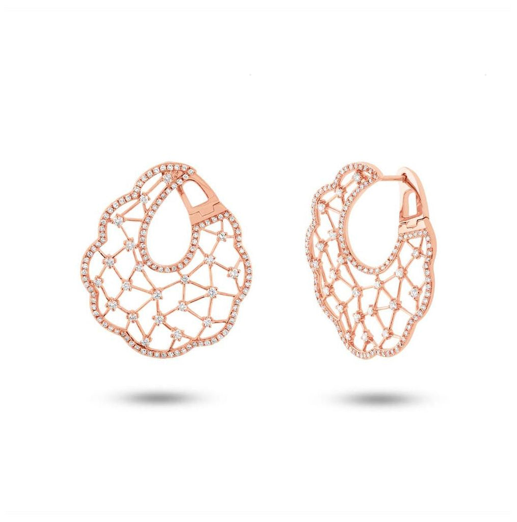 1.84 Ctw 14k Rose Gold Diamond Earring