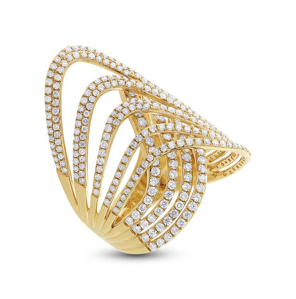 1.90 Ctw 14k Yellow Gold Diamond Womens Ring