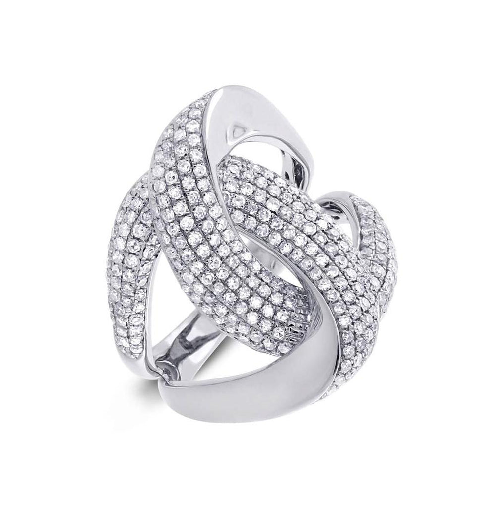 1.24 Ctw 14k White Gold Diamond Womens Ring