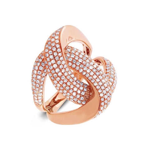 1.24 Ctw 14k Rose Gold Diamond Womens Ring